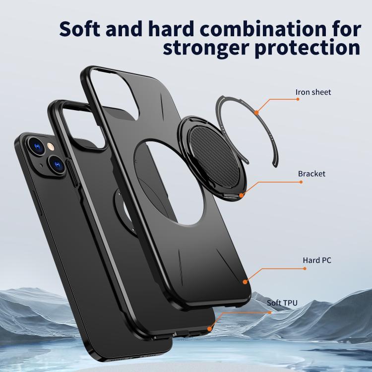Kalebol Magnetic MagSafe Rotation Holder PC Phone Case, For iPhone 15, For iPhone 14, For iPhone 14 Pro, For iPhone 14 Pro Max, For iPhone 13 Pro Max, For iPhone 13 Pro