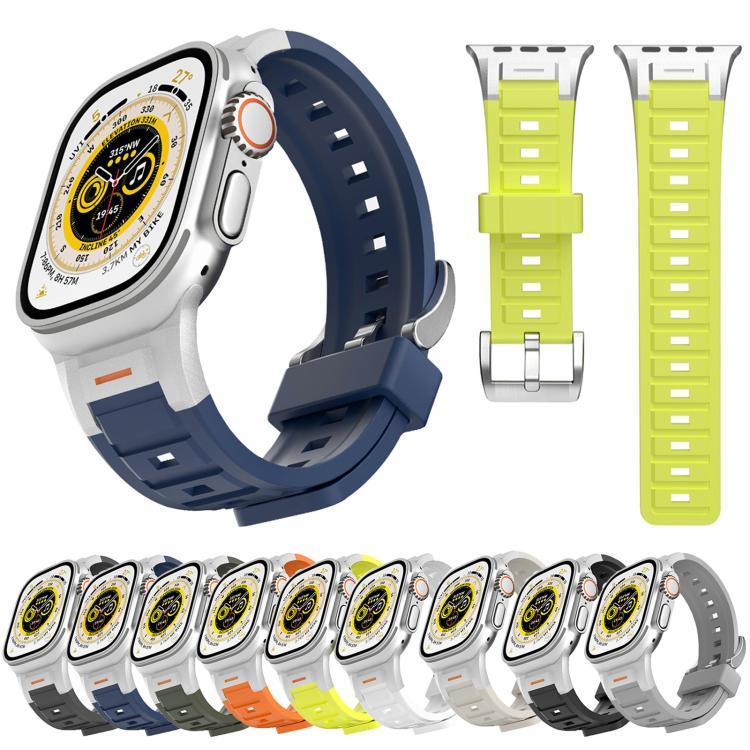 파이오니어 메탈 조인트 컬러풀 실리콘 시계줄, 애플 워치 46mm / 49mm / 45mm / 44mm용, 애플 워치 42mm / 41mm / 40mm / 38mm용