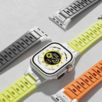 파이오니어 메탈 조인트 컬러풀 실리콘 시계줄, 애플 워치 46mm / 49mm / 45mm / 44mm용, 애플 워치 42mm / 41mm / 40mm / 38mm용