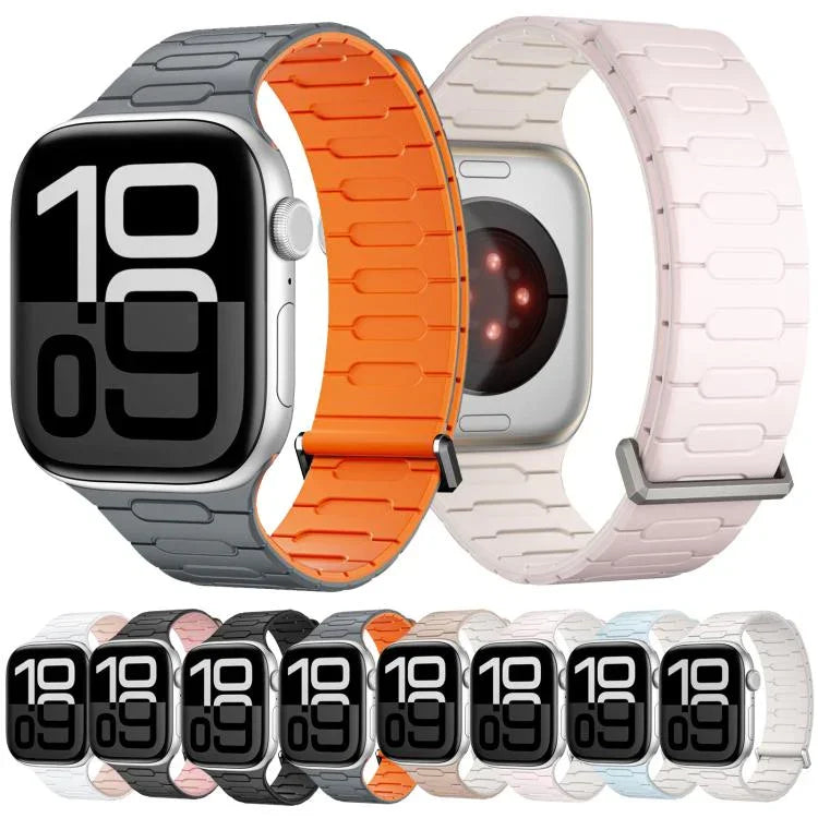 I자형 마그네틱 실리콘 시계줄, 애플 워치 46mm / 49mm / 45mm / 44mm용, 애플 워치 42mm / 41mm / 40mm / 38mm용