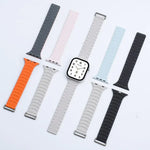 I자형 마그네틱 실리콘 시계줄, 애플 워치 46mm / 49mm / 45mm / 44mm용, 애플 워치 42mm / 41mm / 40mm / 38mm용