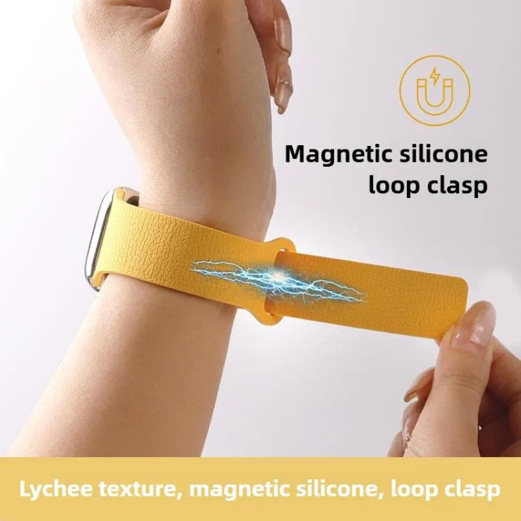 리치 패턴 마그네틱 루프 실리콘 시계줄, 애플 워치 46mm / 49mm / 45mm / 44mm용, 애플 워치 42mm / 41mm / 40mm / 38mm용