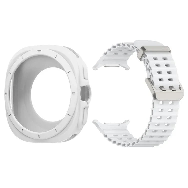 실리콘 시계 커버 마린 듀얼 버클 실리콘 시계 밴드, 삼성 갤럭시 워치 47mm / 울트라 2025용