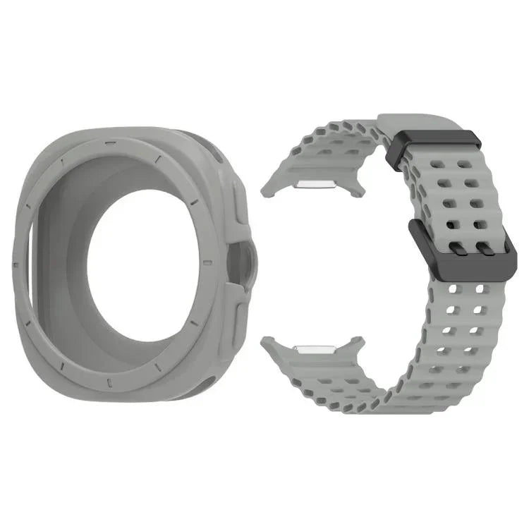 실리콘 시계 커버 마린 듀얼 버클 실리콘 시계 밴드, 삼성 갤럭시 워치 47mm / 울트라 2025용