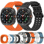 실리콘 시계 커버 마린 듀얼 버클 실리콘 시계 밴드, 삼성 갤럭시 워치 47mm / 울트라 2025용