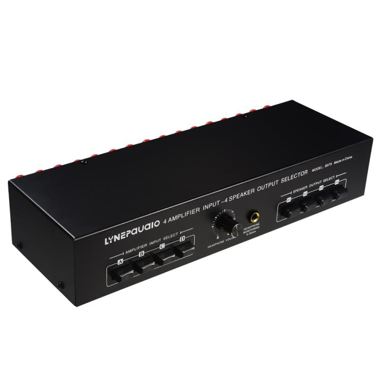 B075 4 입력 4 출력 파워 앰프 스피커 선택기 스위처, 채널당 300W 음질 무손실, B075