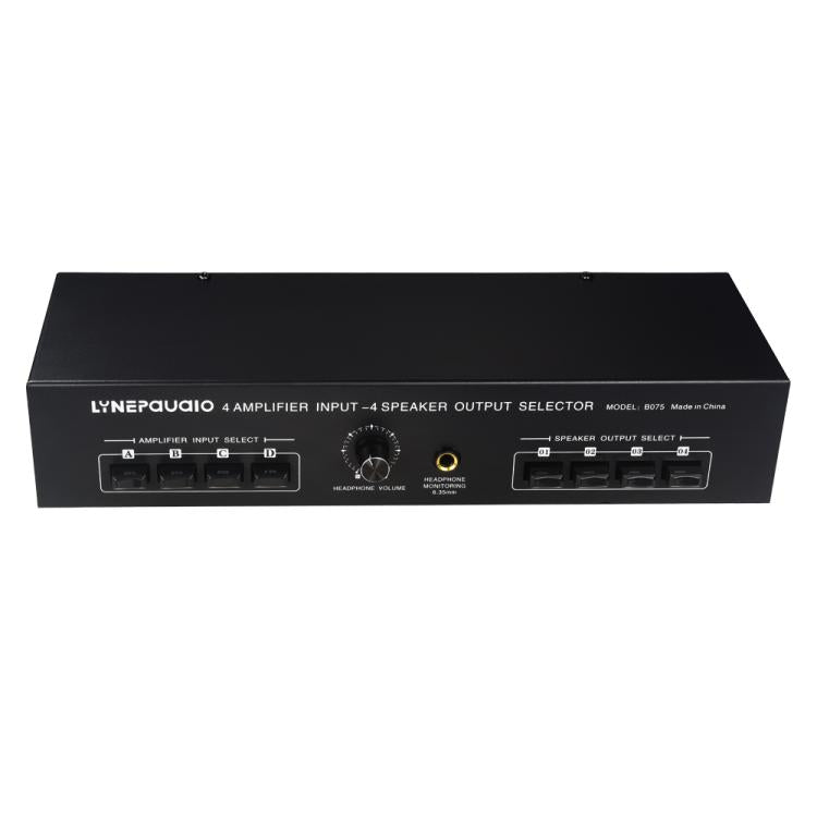 B075 4 입력 4 출력 파워 앰프 스피커 선택기 스위처, 채널당 300W 음질 무손실, B075