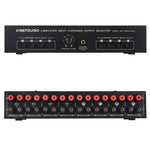 B075 4 입력 4 출력 파워 앰프 스피커 선택기 스위처, 채널당 300W 음질 무손실, B075