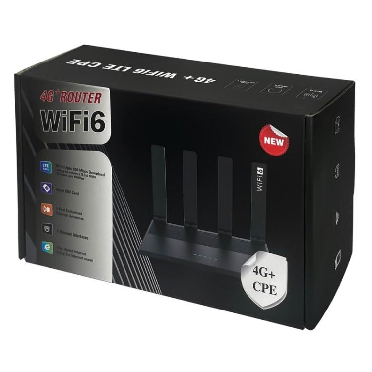 WR800 WiFi 라우터 4 LAN 포트 600Mbps WiFi 6 무선 모뎀 SIM 카드 슬롯 포함 4G LTE, 미국 플러그, 유럽 플러그