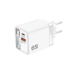 FC1 3-in-1 70cm 자동 감김 타입-C 케이블, PD3.0, QC3.0 USB 휴대폰 충전기, EU 플러그