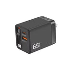 FC1 3-in-1 70cm 자동 감김 타입-C 케이블, PD3.0, QC3.0 USB 휴대폰 충전기, US 플러그