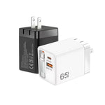FC1 3-in-1 70cm 자동 감김 타입-C 케이블, PD3.0, QC3.0 USB 휴대폰 충전기, US 플러그