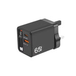 FC1 3-in-1 70cm 자동 감김 타입-C 케이블, PD3.0, QC3.0 USB 휴대폰 충전기, UK 플러그