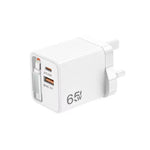 FC1 3-in-1 70cm 자동 감김 타입-C 케이블, PD3.0, QC3.0 USB 휴대폰 충전기, UK 플러그
