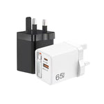 FC1 3-in-1 70cm 자동 감김 타입-C 케이블, PD3.0, QC3.0 USB 휴대폰 충전기, UK 플러그