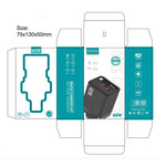 FC1 3-in-1 70cm 자동 감김 타입-C 케이블, PD3.0, QC3.0 USB 휴대폰 충전기, UK 플러그