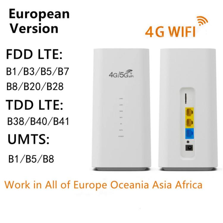 CPF101-E8 가정용 사무실 SIM 카드 모바일 WiFi 핫스팟 3 LAN 포트 유라시아 버전 4G LTE 라우터, US 플러그, EU 플러그