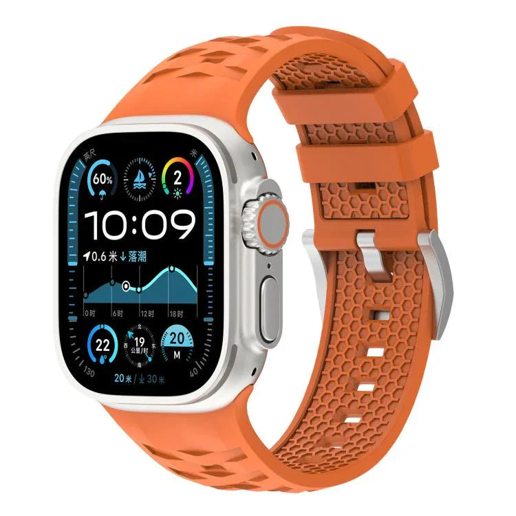 타이어 텍스처 투톤 실리콘 시계줄, 애플 워치 46mm / 49mm / 45mm / 44mm용, 애플 워치 42mm / 41mm / 40mm / 38mm용