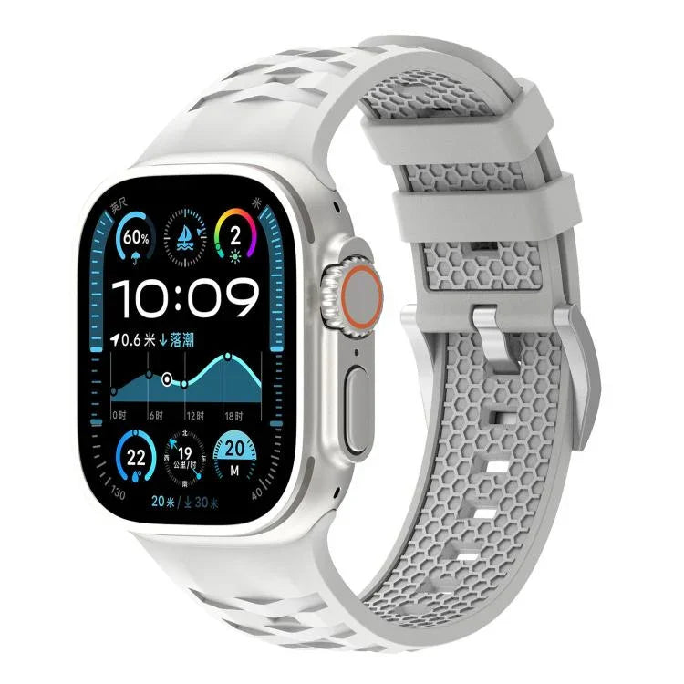 타이어 텍스처 투톤 실리콘 시계줄, 애플 워치 46mm / 49mm / 45mm / 44mm용, 애플 워치 42mm / 41mm / 40mm / 38mm용