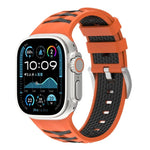 타이어 텍스처 투톤 실리콘 시계줄, 애플 워치 46mm / 49mm / 45mm / 44mm용, 애플 워치 42mm / 41mm / 40mm / 38mm용