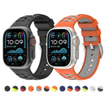 타이어 텍스처 투톤 실리콘 시계줄, 애플 워치 46mm / 49mm / 45mm / 44mm용, 애플 워치 42mm / 41mm / 40mm / 38mm용