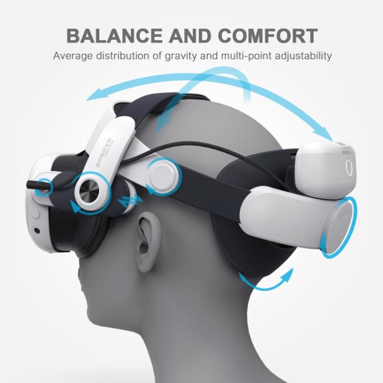 BOBOVR M3 Pro Meta Quest 3S / 3용 VR 헤드 스트랩 5200mAh 배터리 팩 포함, M3 Pro