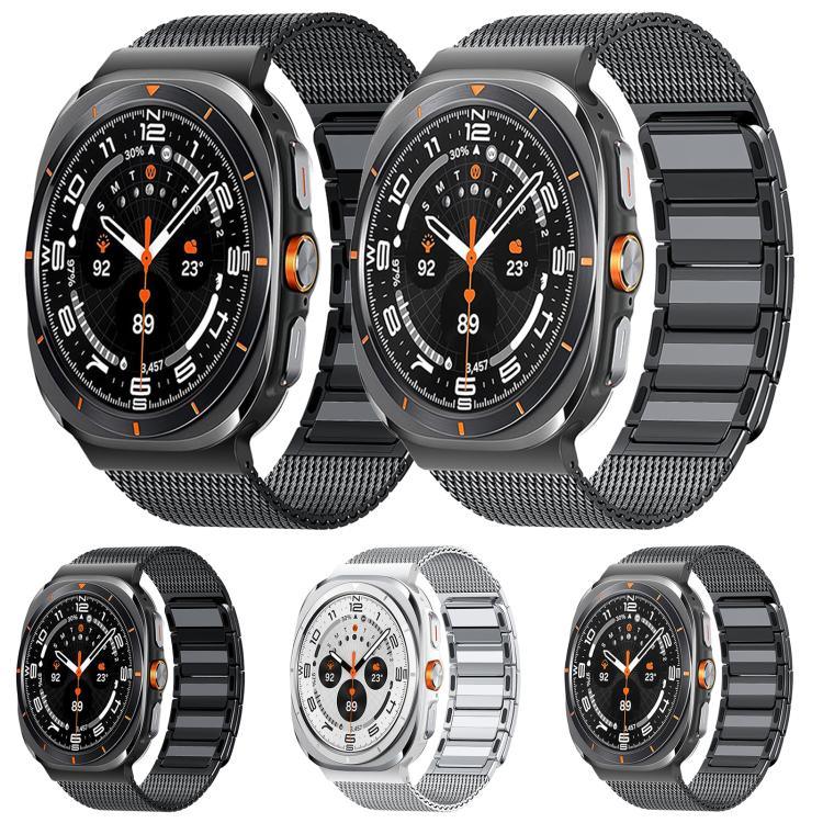자기 직조 I자형 스테인리스 스틸 시계 밴드, 삼성 갤럭시 워치 울트라 47mm / 울트라 2025용