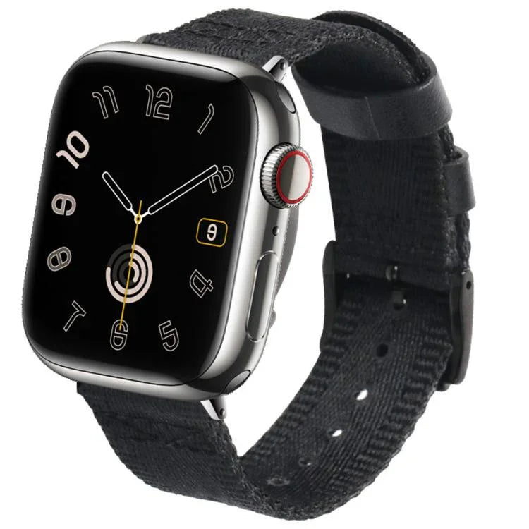 퀵 릴리스 버클 캔버스 직조 나일론 시계줄, 애플 워치 46mm / 49mm / 45mm / 44mm용, 애플 워치 42mm / 41mm / 40mm / 38mm용