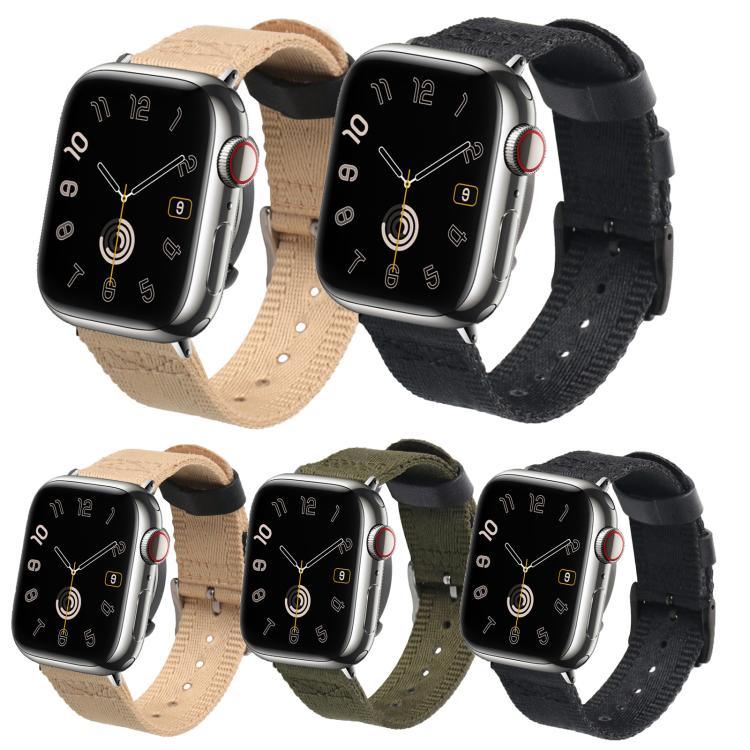 퀵 릴리스 버클 캔버스 직조 나일론 시계줄, 애플 워치 46mm / 49mm / 45mm / 44mm용, 애플 워치 42mm / 41mm / 40mm / 38mm용