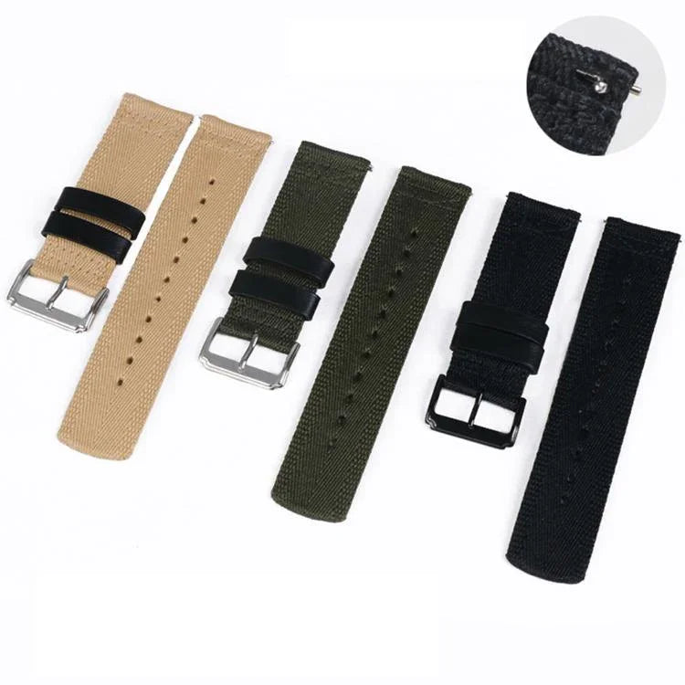퀵 릴리스 버클 캔버스 직조 나일론 시계줄, 애플 워치 46mm / 49mm / 45mm / 44mm용, 애플 워치 42mm / 41mm / 40mm / 38mm용