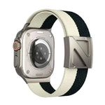 Z자형 자석 잠금 이중 색상 나일론 시계줄, 애플 워치 46mm / 49mm / 45mm / 44mm용, 애플 워치 42mm / 41mm / 40mm / 38mm용