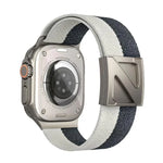 Z자형 자석 잠금 이중 색상 나일론 시계줄, 애플 워치 46mm / 49mm / 45mm / 44mm용, 애플 워치 42mm / 41mm / 40mm / 38mm용