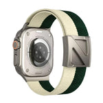 Z자형 자석 잠금 이중 색상 나일론 시계줄, 애플 워치 46mm / 49mm / 45mm / 44mm용, 애플 워치 42mm / 41mm / 40mm / 38mm용