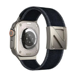 Z자형 자석 잠금 이중 색상 나일론 시계줄, 애플 워치 46mm / 49mm / 45mm / 44mm용, 애플 워치 42mm / 41mm / 40mm / 38mm용