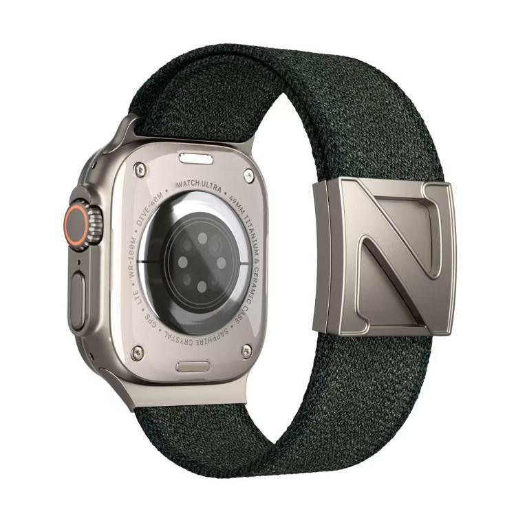 Z자형 자석 잠금 이중 색상 나일론 시계줄, 애플 워치 46mm / 49mm / 45mm / 44mm용, 애플 워치 42mm / 41mm / 40mm / 38mm용