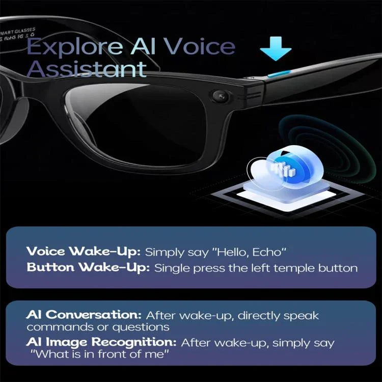 W620 스마트 안경, AI 음성 깨우기 / AI 사진 인식 / AI 지능형 번역 지원