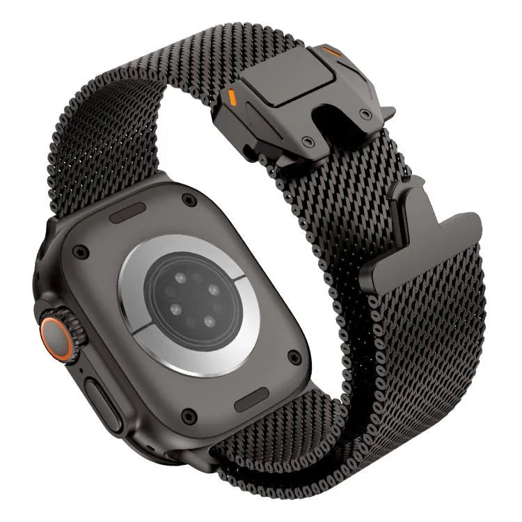 금속 잠금 거친 메시 밀라노 스테인리스 스틸 시계줄, 애플 워치 46mm / 49mm / 45mm / 44mm용