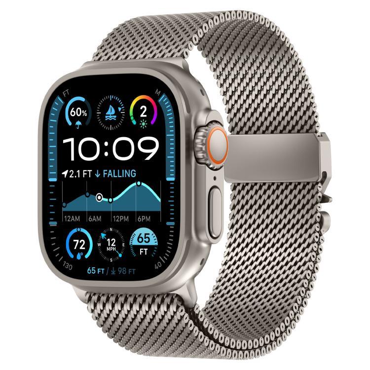 금속 잠금 거친 메시 밀라노 스테인리스 스틸 시계줄, 애플 워치 46mm / 49mm / 45mm / 44mm용
