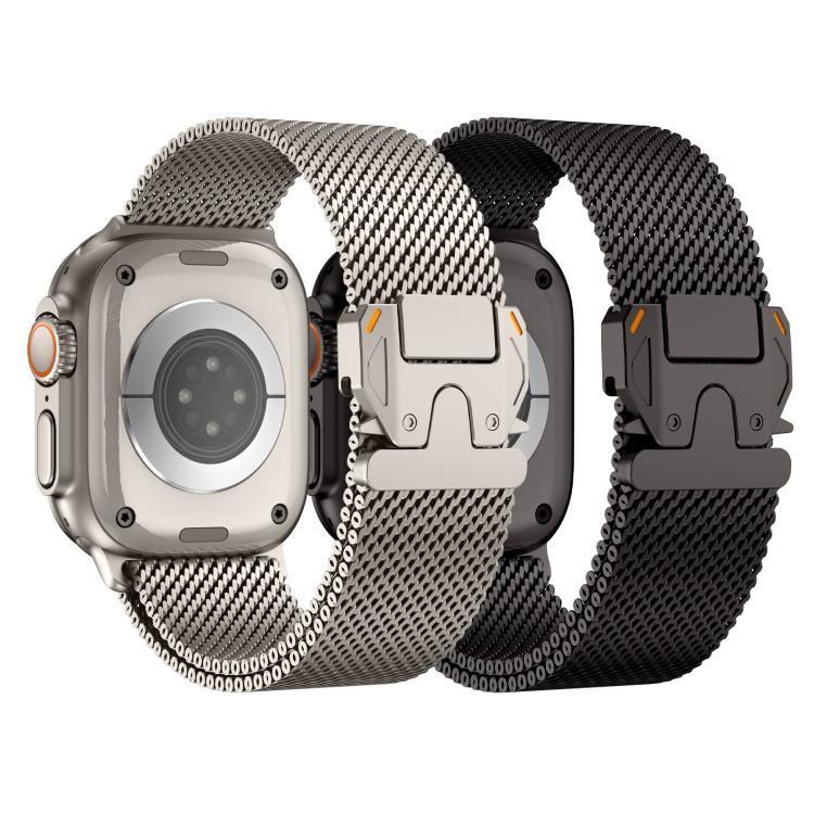 금속 잠금 거친 메시 밀라노 스테인리스 스틸 시계줄, 애플 워치 46mm / 49mm / 45mm / 44mm용