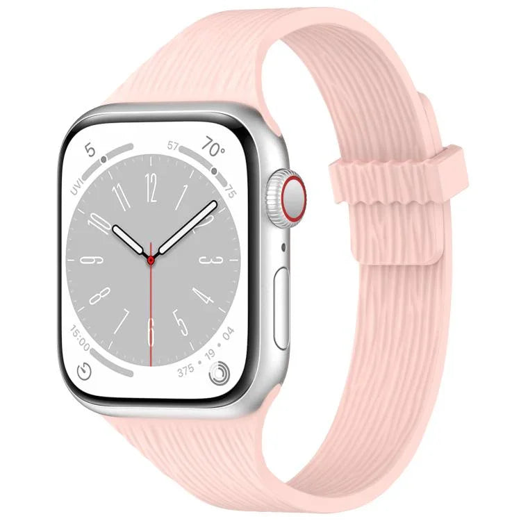 워터 우드 그레인 작은 허리 자석 실리콘 시계줄, 애플 워치 46mm / 49mm / 45mm / 44mm용, 애플 워치 42mm / 41mm / 40mm / 38mm용