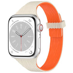 워터 우드 그레인 작은 허리 자석 실리콘 시계줄, 애플 워치 46mm / 49mm / 45mm / 44mm용, 애플 워치 42mm / 41mm / 40mm / 38mm용