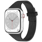 워터 우드 그레인 작은 허리 자석 실리콘 시계줄, 애플 워치 46mm / 49mm / 45mm / 44mm용, 애플 워치 42mm / 41mm / 40mm / 38mm용