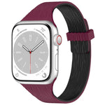워터 우드 그레인 작은 허리 자석 실리콘 시계줄, 애플 워치 46mm / 49mm / 45mm / 44mm용, 애플 워치 42mm / 41mm / 40mm / 38mm용