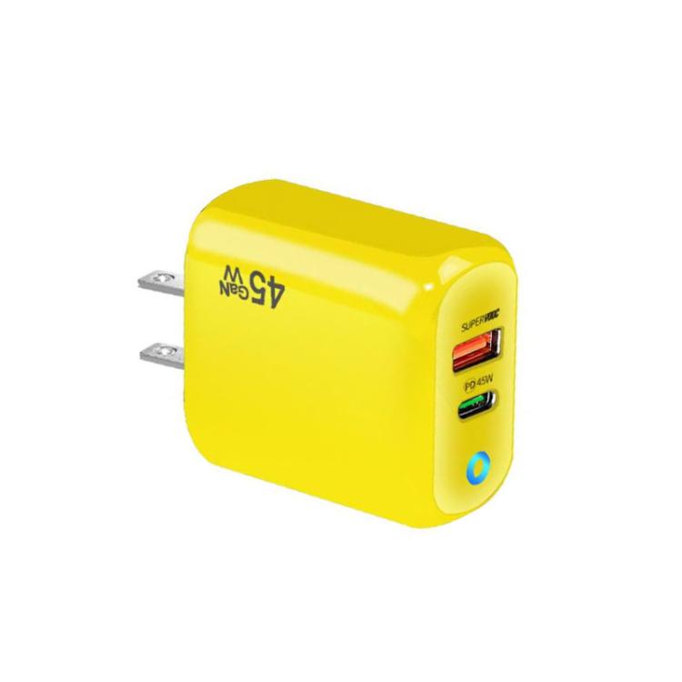 GaN 45W PD3.0 + QC3.0 완전 호환 프로토콜 노트북 / 태블릿용 충전기, 미국 플러그, 미국 플러그