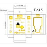 GaN 45W PD3.0 + QC3.0 완전 호환 프로토콜 노트북 / 태블릿용 충전기, 미국 플러그, 미국 플러그