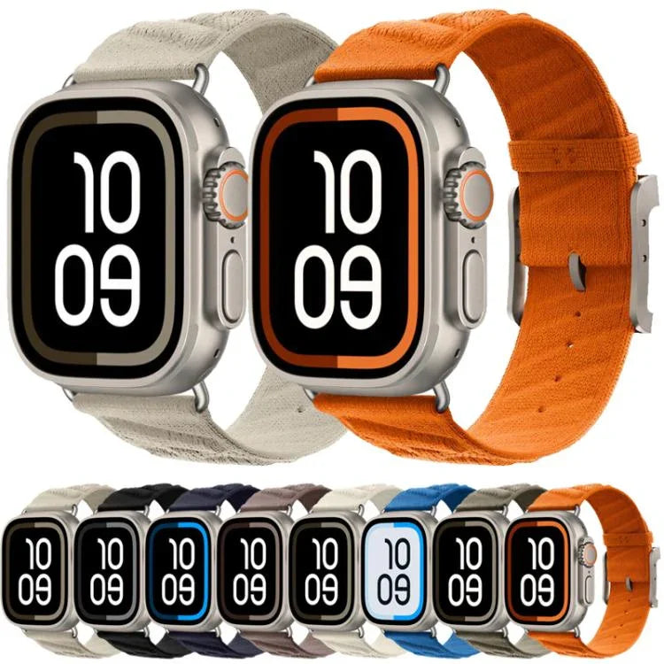스타일 H 트윌 나일론 시계줄, 애플 워치 46mm / 49mm / 45mm / 44mm용, 애플 워치 42mm / 41mm / 40mm / 38mm용