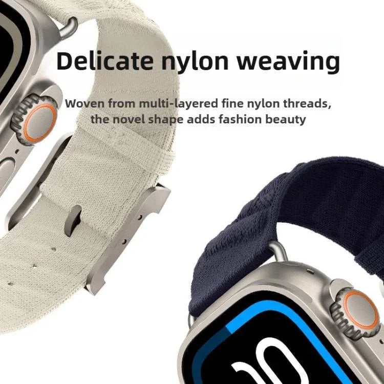 스타일 H 트윌 나일론 시계줄, 애플 워치 46mm / 49mm / 45mm / 44mm용, 애플 워치 42mm / 41mm / 40mm / 38mm용