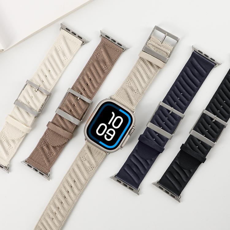 스타일 H 트윌 나일론 시계줄, 애플 워치 46mm / 49mm / 45mm / 44mm용, 애플 워치 42mm / 41mm / 40mm / 38mm용