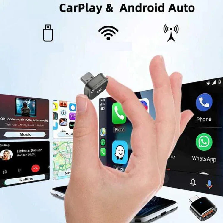 M4 2-in-1 Android Auto Carplay Box Wireless Car Adapter Intelligent Car Machine Interconnection Module, M4