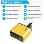 TE-PD43 Type-C x 3, USB-A x 2 멀티 포트 휴대폰 / 태블릿 충전기, EU 플러그, EU 플러그